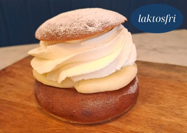 Glutenfri och laktosfri vaniljsemla